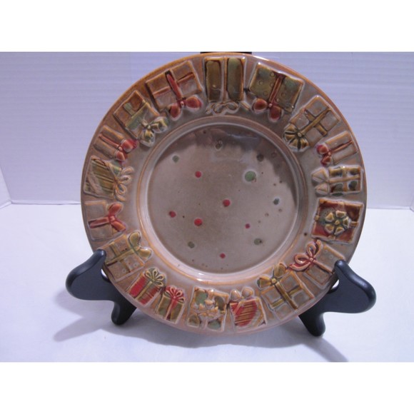 Yankee Candle Co. Christmas Candle Plate Presents Gifts Packages Holiday 8" - Picture 1 of 5